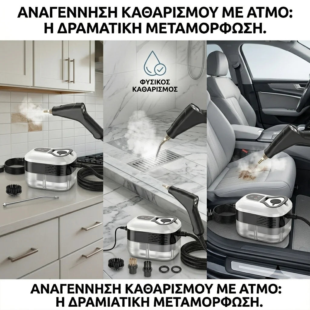 Καθαριστής Ατμού Υψηλής Πίεσης 2500W- Βαθύς καθαρισμός κάθε επιφάνειας, άμεσα