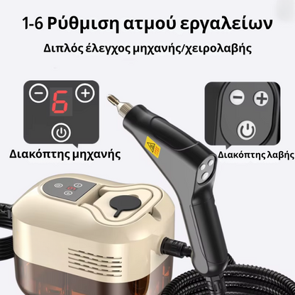 Καθαριστής Ατμού Υψηλής Πίεσης 2500W- Βαθύς καθαρισμός κάθε επιφάνειας, άμεσα