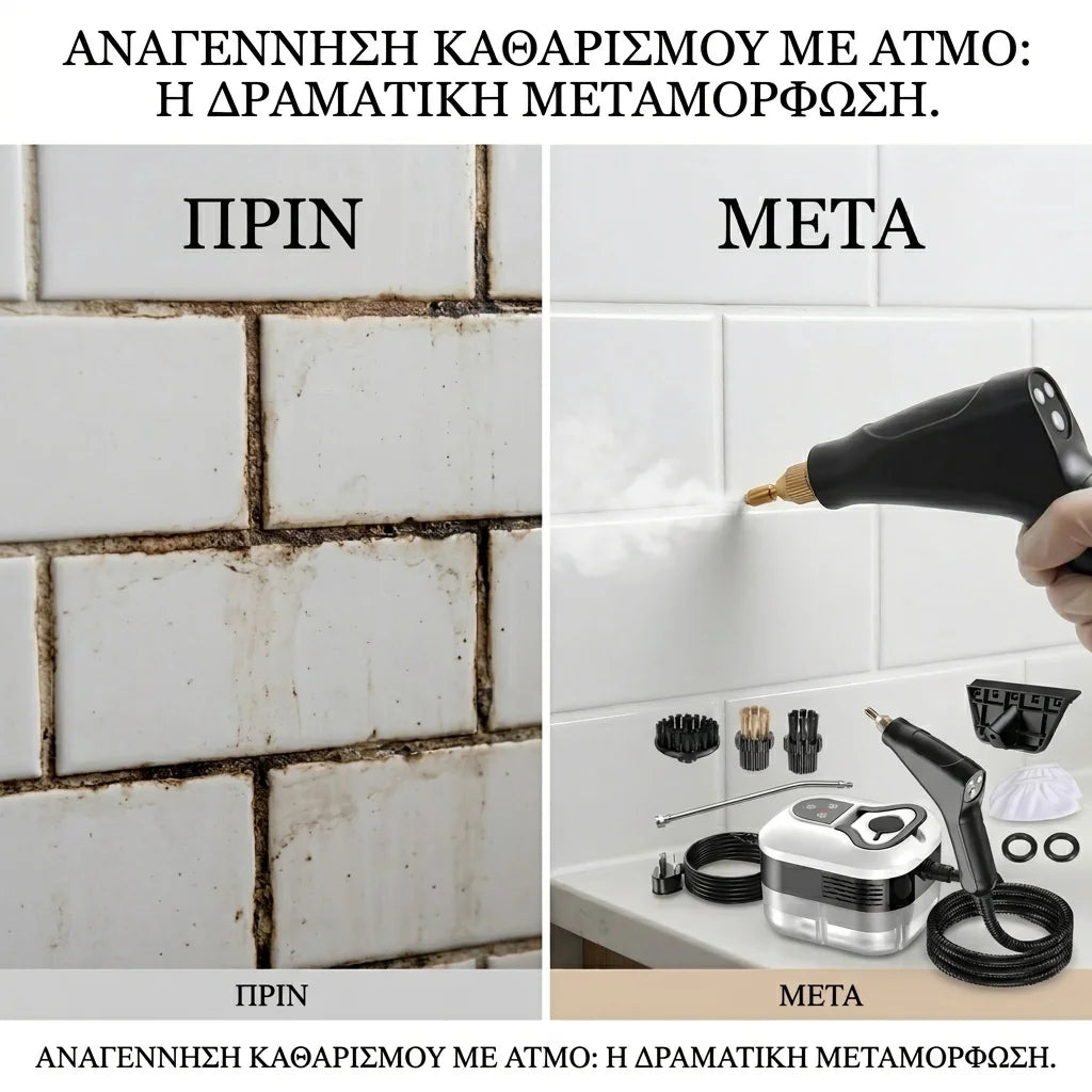 Καθαριστής Ατμού Υψηλής Πίεσης 2500W- Βαθύς καθαρισμός κάθε επιφάνειας, άμεσα