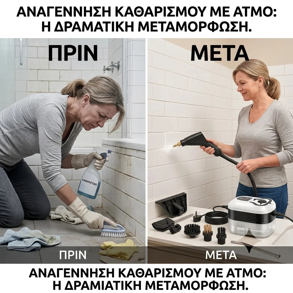 Καθαριστής Ατμού Υψηλής Πίεσης 2500W- Βαθύς καθαρισμός κάθε επιφάνειας, άμεσα