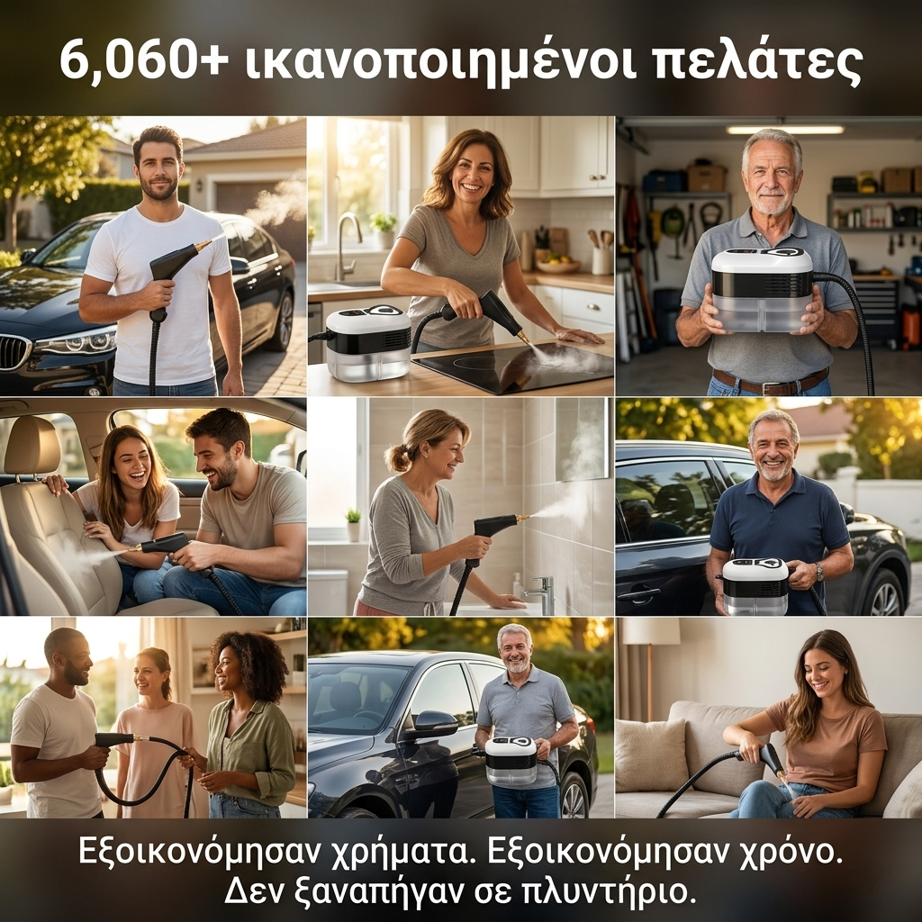 Καθαριστής Ατμού Υψηλής Πίεσης 2500W- Βαθύς καθαρισμός κάθε επιφάνειας, άμεσα